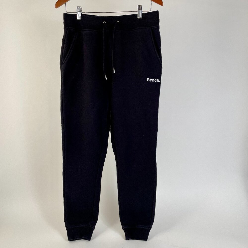 Men's Bench Track Pants Joggers, Black, Size Small